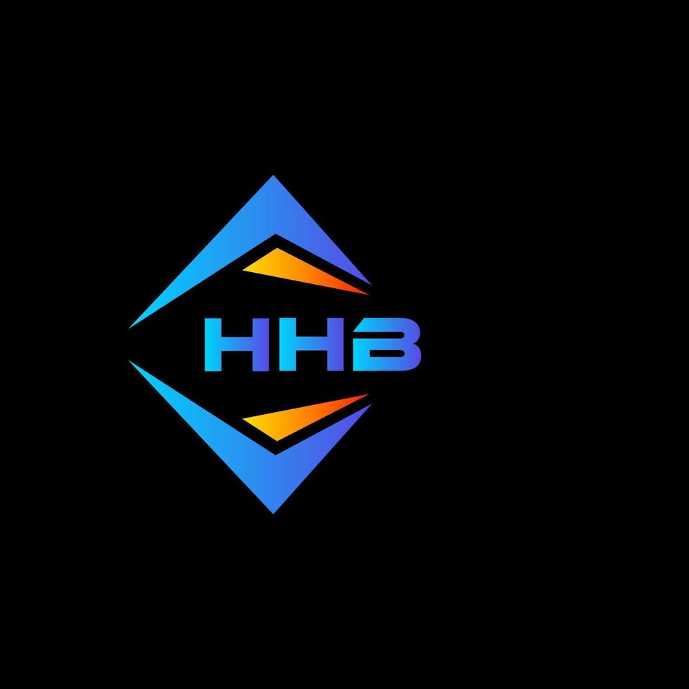 diseño de logotipo de tecnología abstracta hhb sobre fondo negro. concepto de logotipo de letra de iniciales creativas hhb. vector