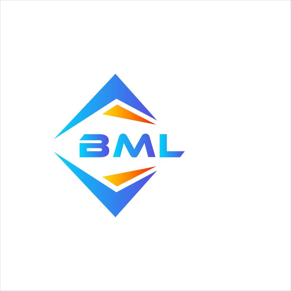 diseño de logotipo de tecnología abstracta bml sobre fondo blanco. concepto de logotipo de letra de iniciales creativas bml. vector