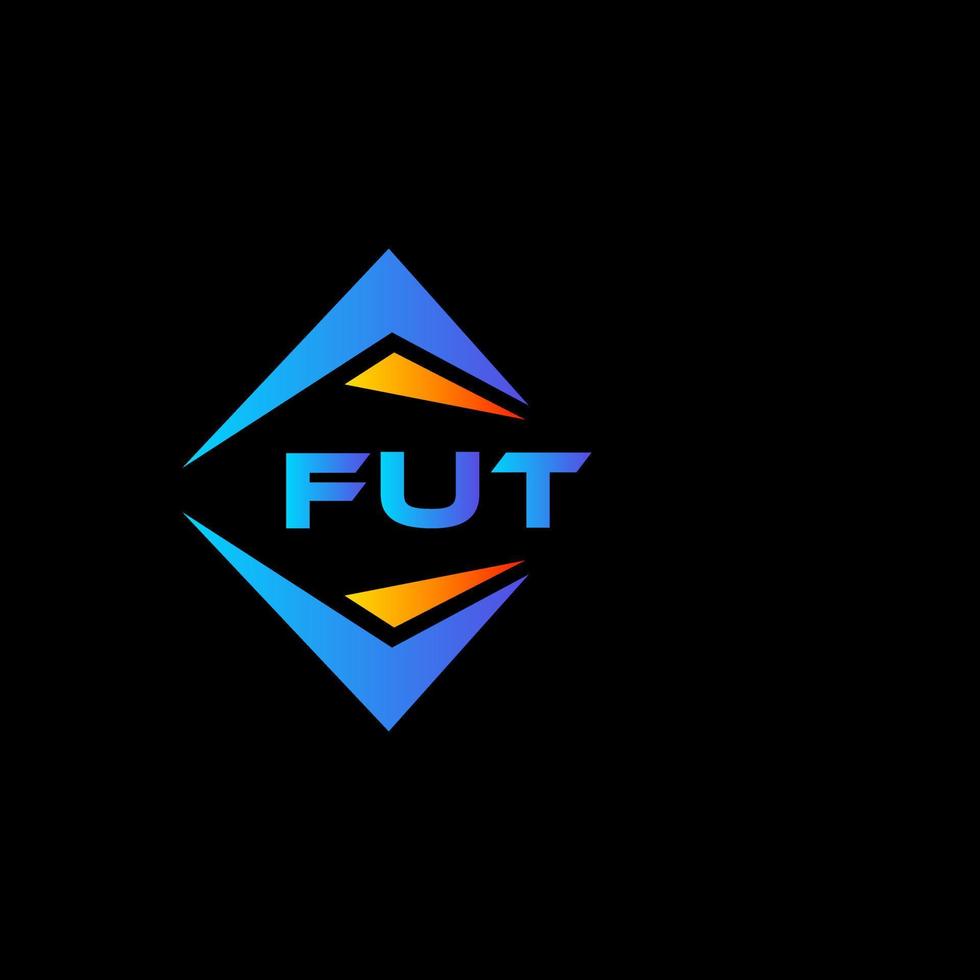 FUT abstract technology logo design on Black background. FUT creative initials letter logo concept. vector