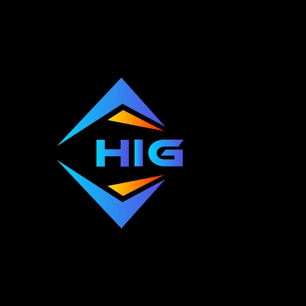 HIG abstract technology logo design on Black background. HIG creative initials letter logo concept. vector