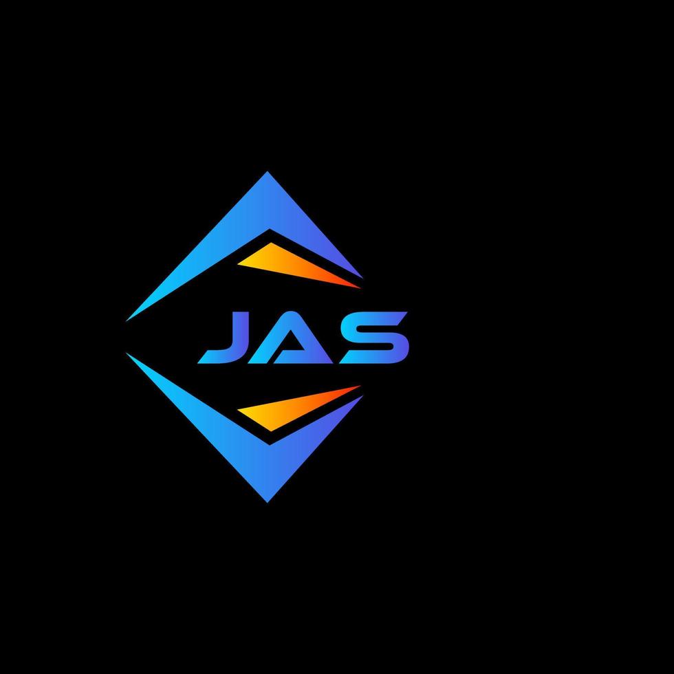 JAS abstract technology logo design on Black background. JAS creative initials letter logo concept. vector