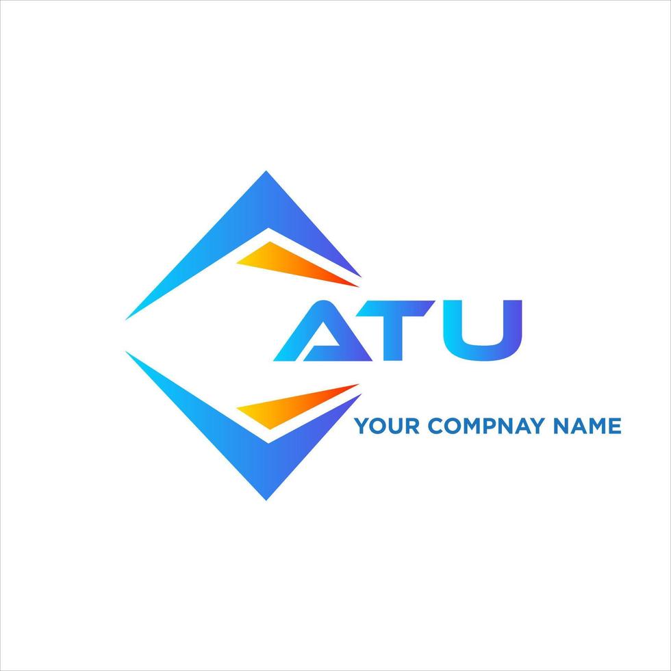 ATU abstract technology logo design on white background. ATU creative ...