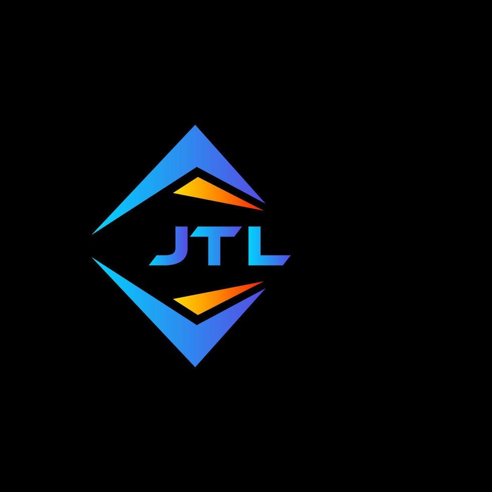 JTL abstract technology logo design on Black background. JTL creative