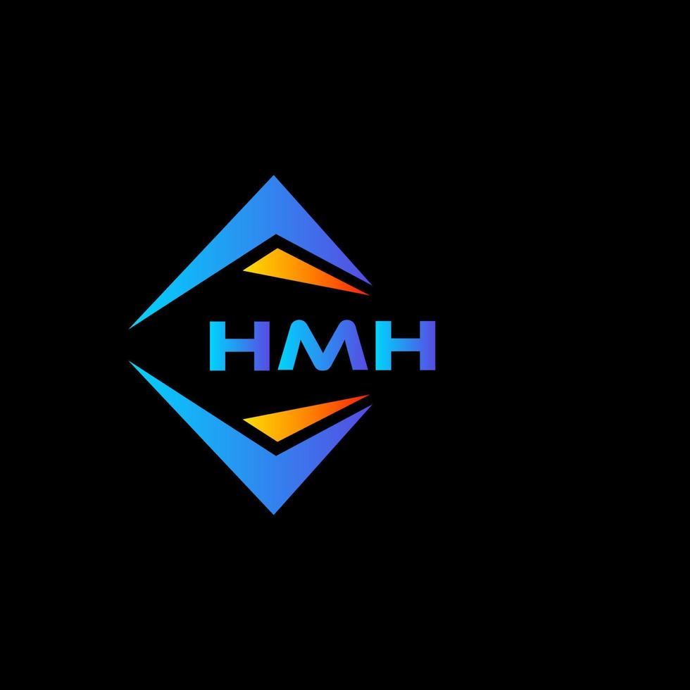 HMH abstract technology logo design on Black background. HMH creative initials letter logo concept. vector