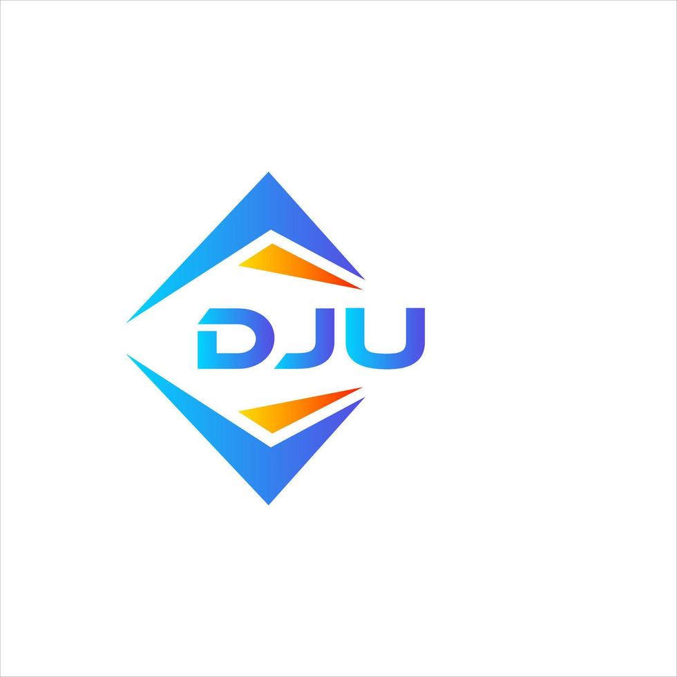 diseño de logotipo de tecnología abstracta dju sobre fondo blanco. concepto de logotipo de letra de iniciales creativas dju. vector