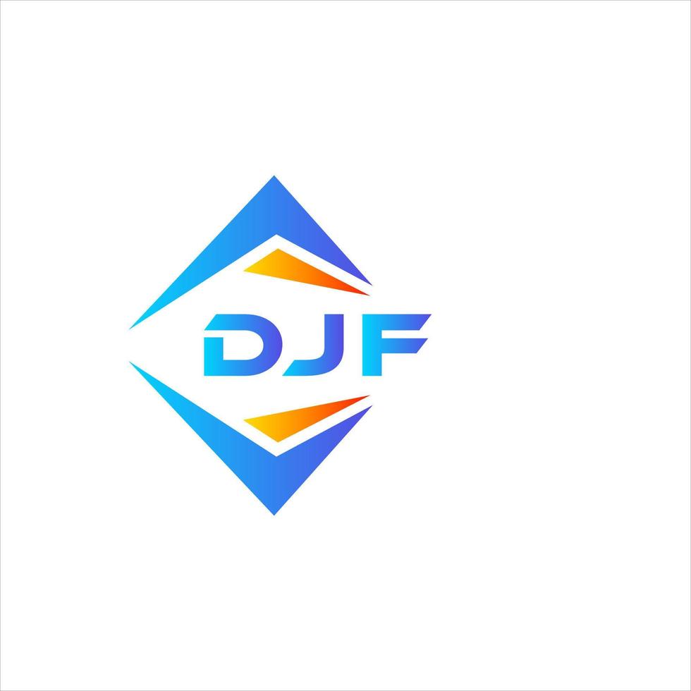 diseño de logotipo de tecnología abstracta djf sobre fondo blanco. concepto de logotipo de letra de iniciales creativas djf. vector