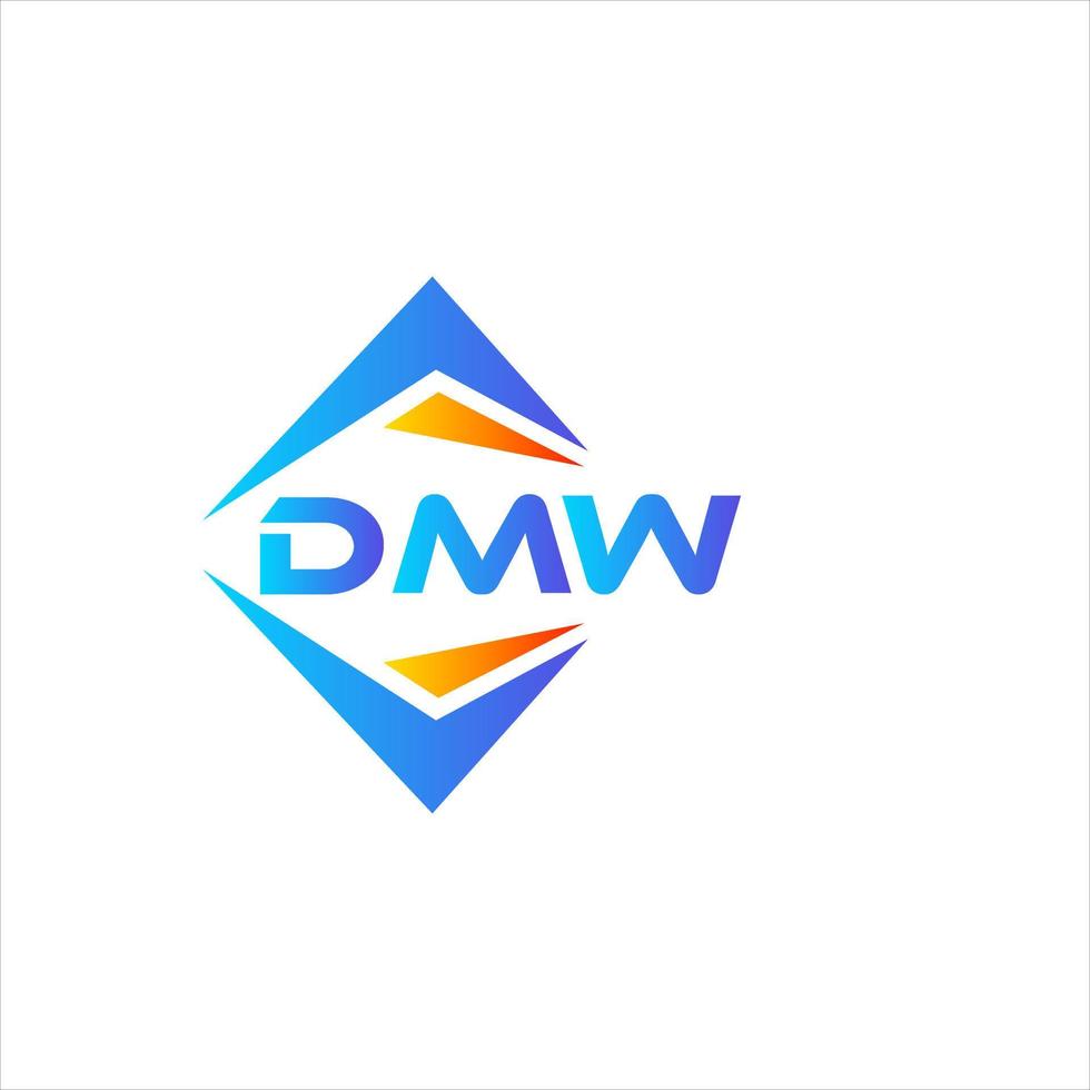 DMW abstract technology logo design on white background. DMW creative initials letter logo concept. vector