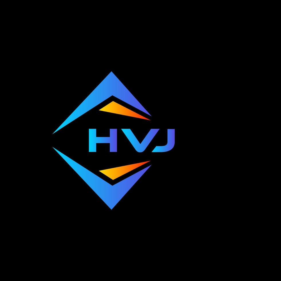 HVJ abstract technology logo design on Black background. HVJ creative initials letter logo concept. vector