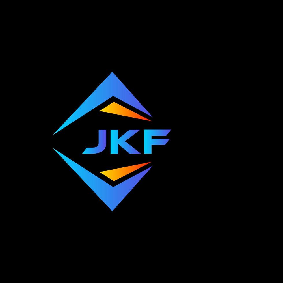 jkf diseño de logotipo de tecnología abstracta sobre fondo negro. concepto de logotipo de letra de iniciales creativas jkf. vector