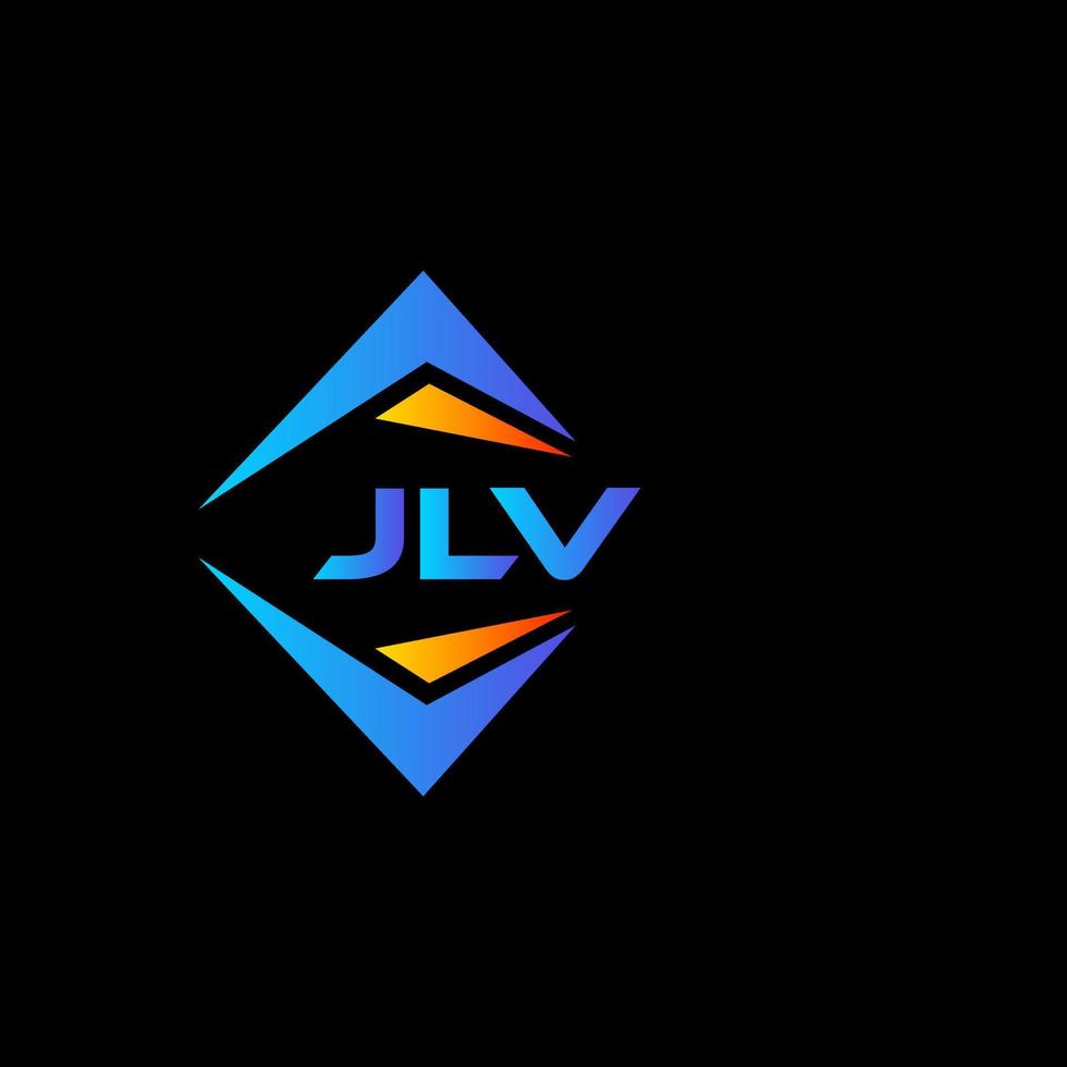 jlv diseño de logotipo de tecnología abstracta sobre fondo negro. concepto de logotipo de letra de iniciales creativas jlv. vector