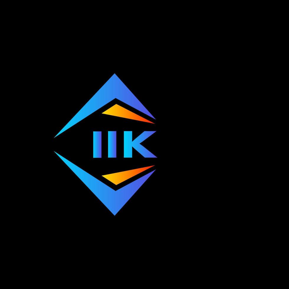 IIK abstract technology logo design on white background. IIK creative initials letter logo concept. vector