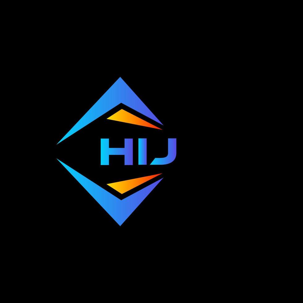 HIJ abstract technology logo design on Black background. HIJ creative initials letter logo concept. vector