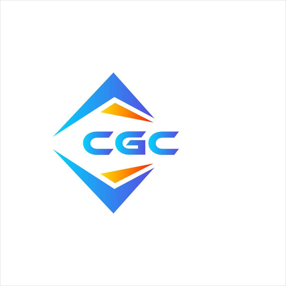 cgc diseño de logotipo de tecnología abstracta sobre fondo blanco. concepto de logotipo de letra de iniciales creativas cgc. vector