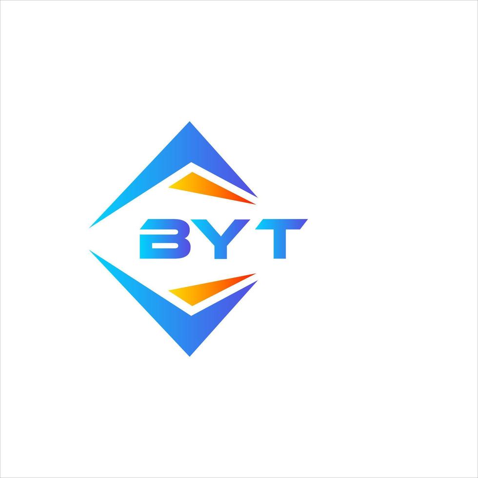 BYT abstract technology logo design on white background. BYT creative initials letter logo concept. vector