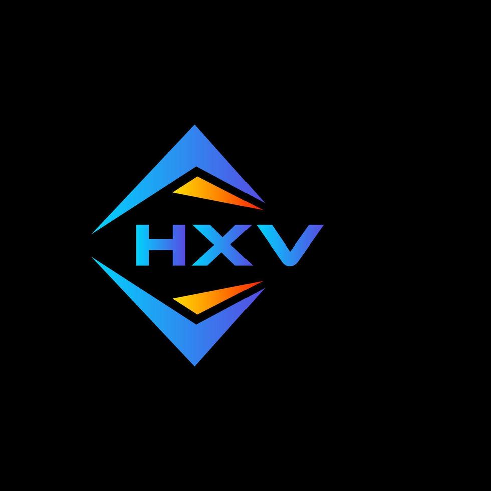 diseño de logotipo de tecnología abstracta hxv sobre fondo negro. concepto de logotipo de letra de iniciales creativas hxv. vector