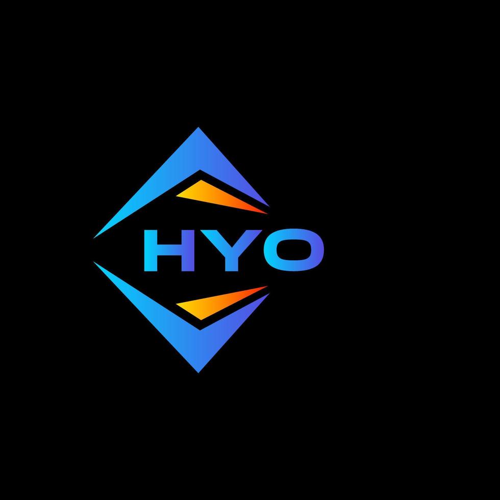 HYO abstract technology logo design on Black background. HYO creative initials letter logo concept. vector