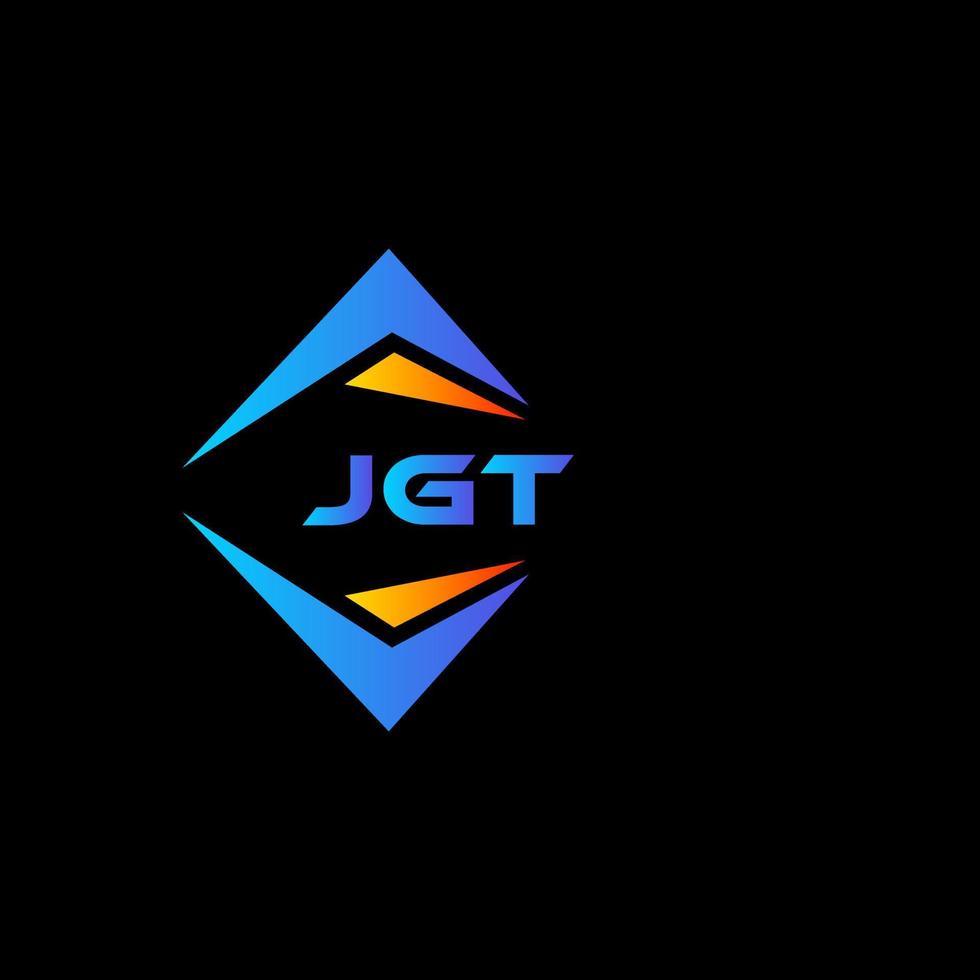 jgt diseño de logotipo de tecnología abstracta sobre fondo negro. concepto de logotipo de letra de iniciales creativas jgt. vector