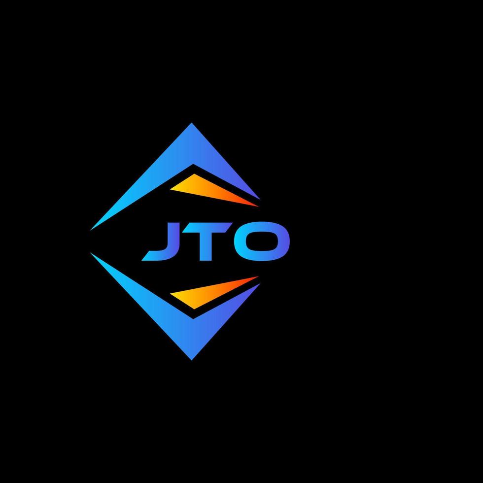 jto diseño de logotipo de tecnología abstracta sobre fondo negro. concepto de logotipo de letra inicial creativa jto. vector