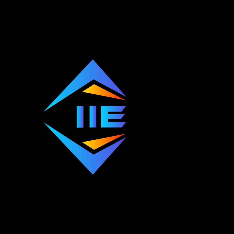 Diseño de logotipo de tecnología abstracta iie sobre fondo blanco. concepto de logotipo de letra de iniciales creativas iie. vector