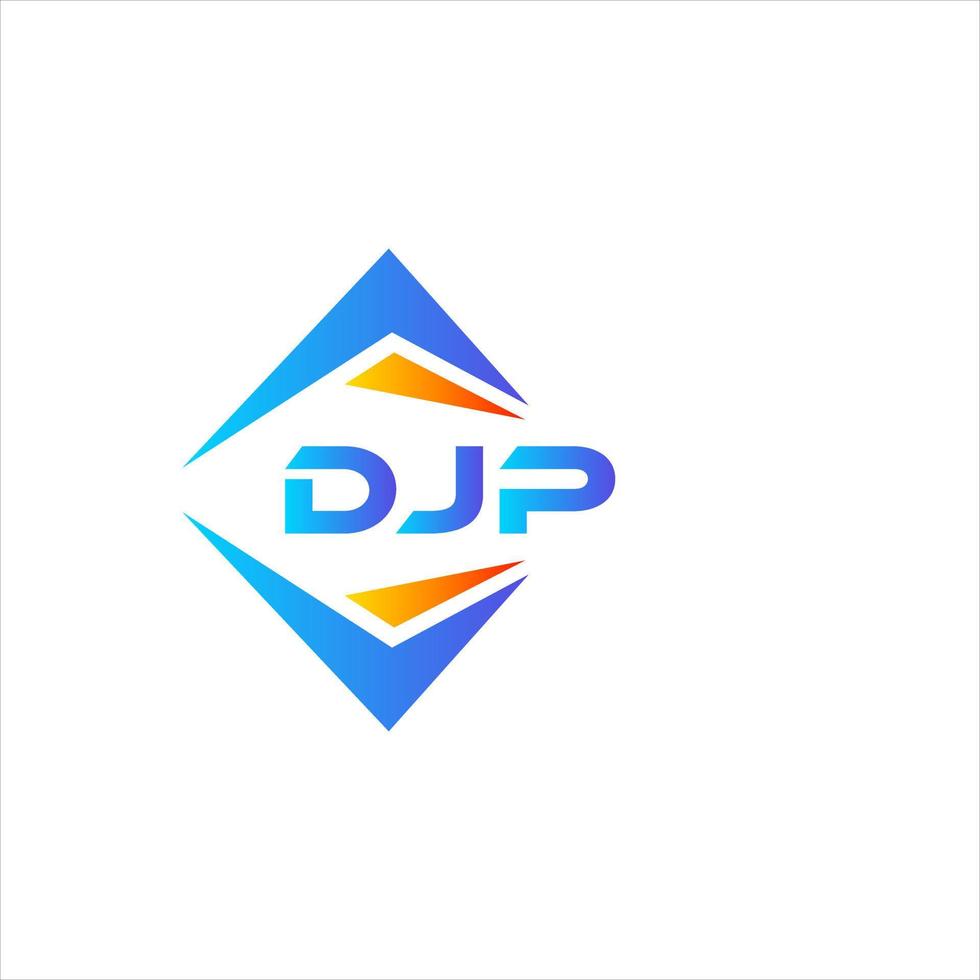 Diseño de logotipo de tecnología abstracta djp sobre fondo blanco. Concepto de logotipo de letra de iniciales creativas djp. vector