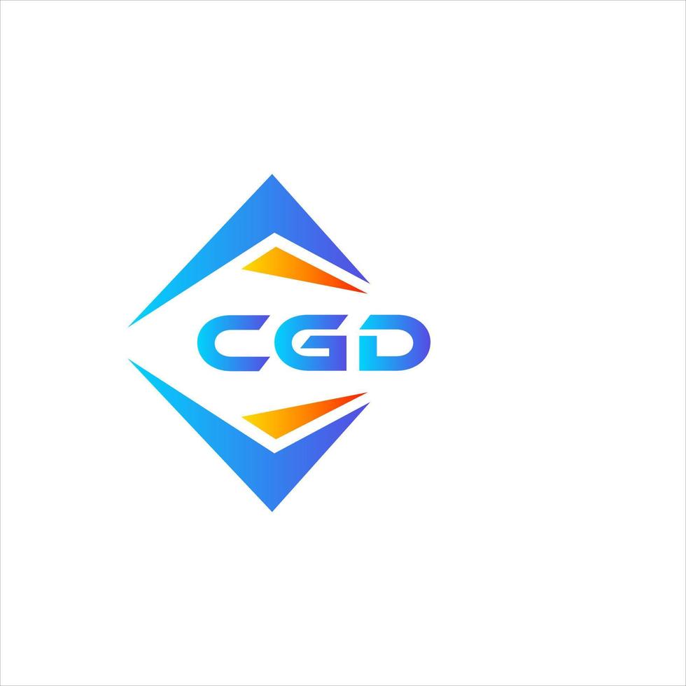 diseño de logotipo de tecnología abstracta cgd sobre fondo blanco. concepto de logotipo de letra de iniciales creativas cgd. vector