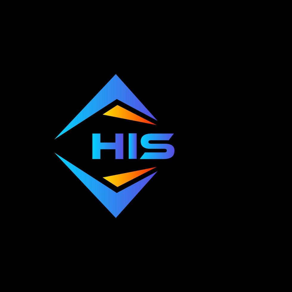 HIS abstract technology logo design on Black background. HIS creative initials letter logo concept. vector
