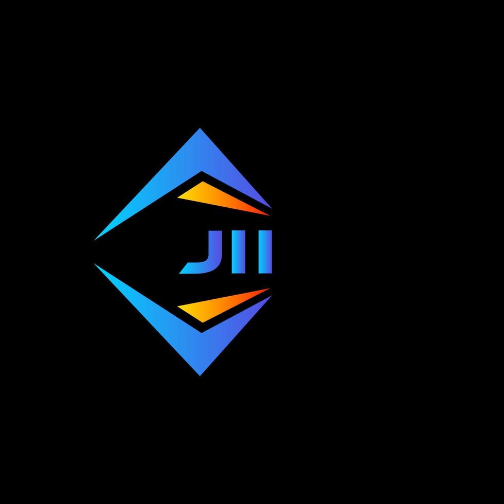 diseño de logotipo de tecnología abstracta jii sobre fondo negro. concepto de logotipo de letra de iniciales creativas jii. vector