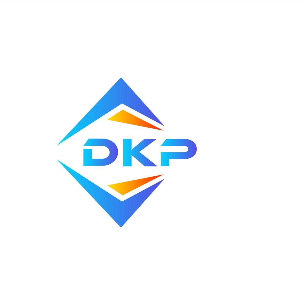 Diseño de logotipo de tecnología abstracta dkp sobre fondo blanco. Concepto de logotipo de letra de iniciales creativas dkp. vector