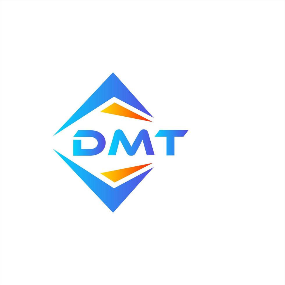 diseño de logotipo de tecnología abstracta dmt sobre fondo blanco. concepto de logotipo de letra de iniciales creativas dmt. vector