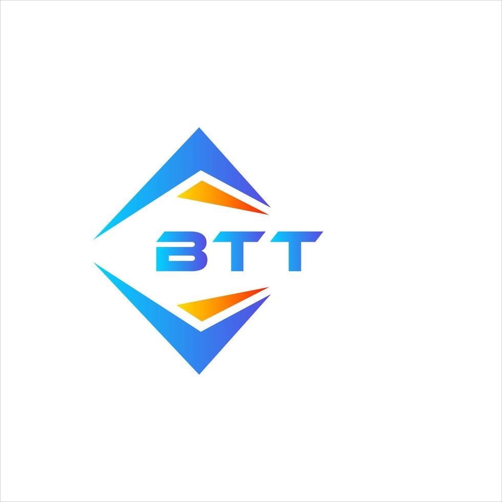 diseño de logotipo de tecnología abstracta btt sobre fondo blanco. concepto de logotipo de letra de iniciales creativas btt. vector