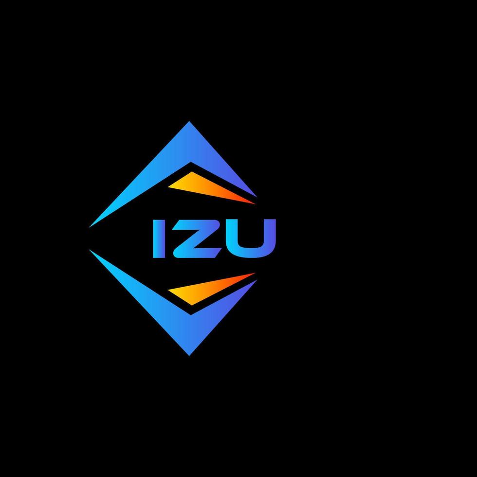 IZU abstract technology logo design on white background. IZU creative initials letter logo concept. vector