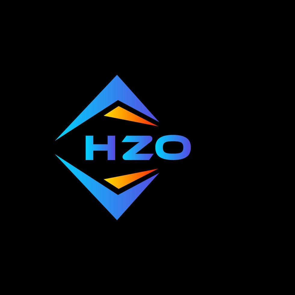 HZN abstract technology logo design on Black background. HZN creative initials letter logo concept. vector