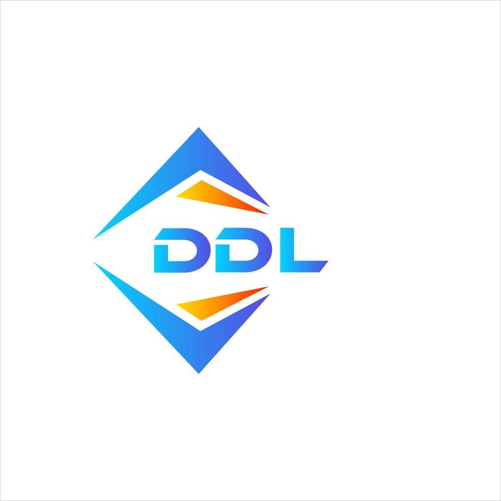 Diseño de logotipo de tecnología abstracta ddl sobre fondo blanco. concepto de logotipo de letra de iniciales creativas ddl. vector