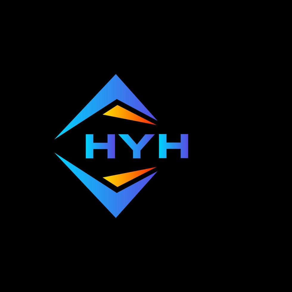diseño de logotipo de tecnología abstracta hyh sobre fondo negro. concepto de logotipo de letra de iniciales creativas hyh. vector