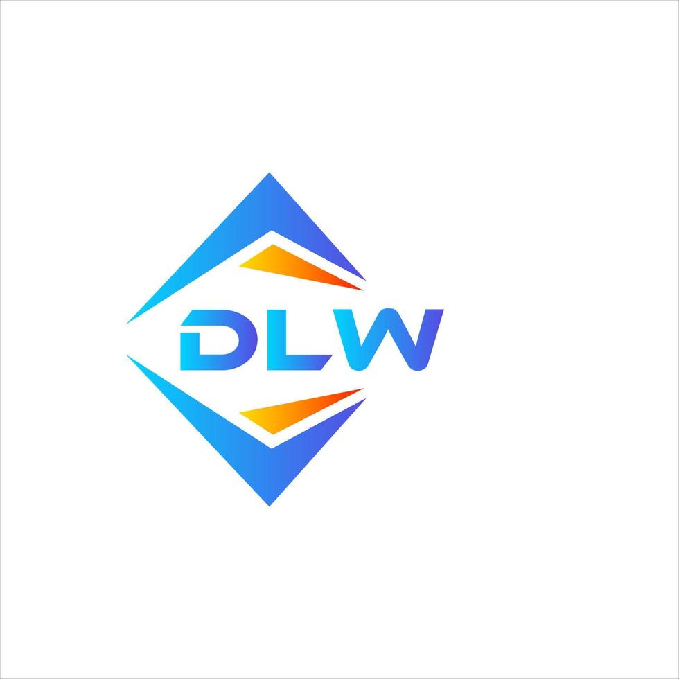 diseño de logotipo de tecnología abstracta dlw sobre fondo blanco. concepto de logotipo de letra de iniciales creativas dlw. vector