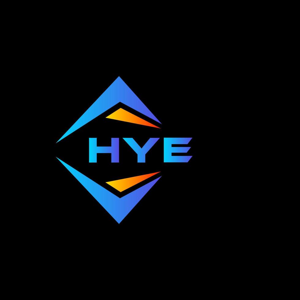 diseño de logotipo de tecnología abstracta hye sobre fondo negro. concepto de logotipo de letra inicial creativa hye. vector