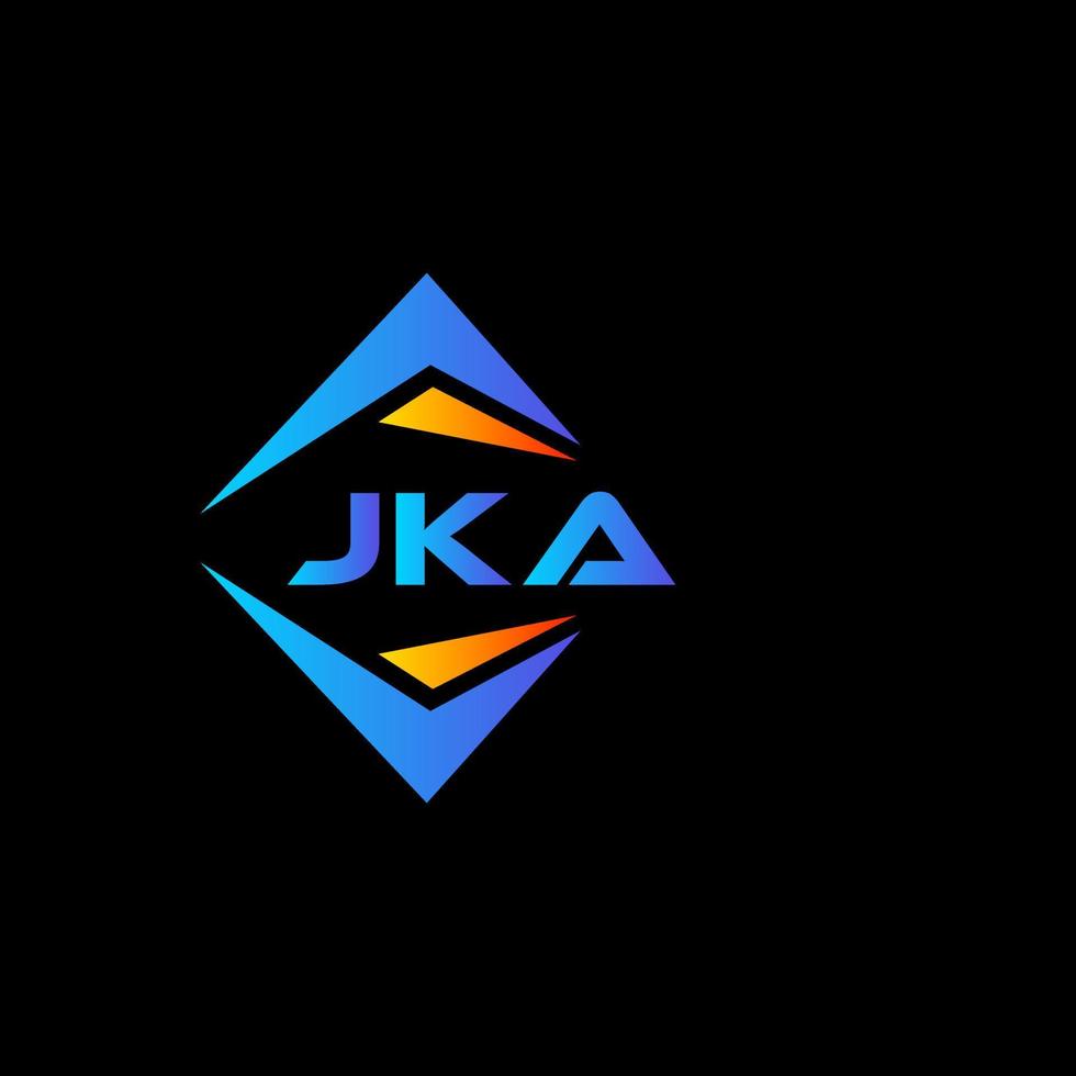 jka diseño de logotipo de tecnología abstracta sobre fondo negro. concepto de logotipo de letra de iniciales creativas jka. vector