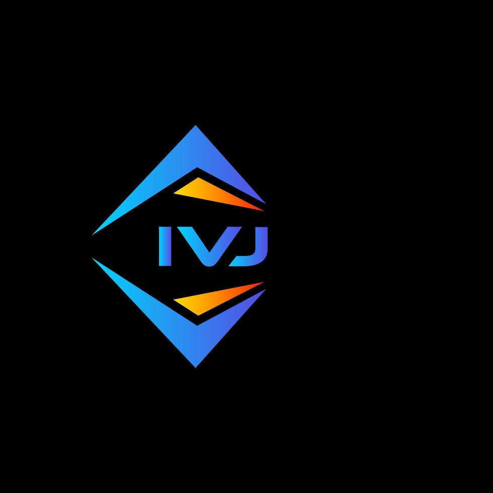 diseño de logotipo de tecnología abstracta ivj sobre fondo blanco. concepto de logotipo de letra de iniciales creativas ivj. vector