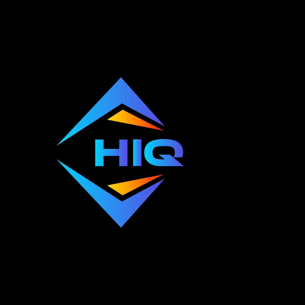 diseño de logotipo de tecnología abstracta hiq sobre fondo negro. concepto de logotipo de letra de iniciales creativas hiq. vector