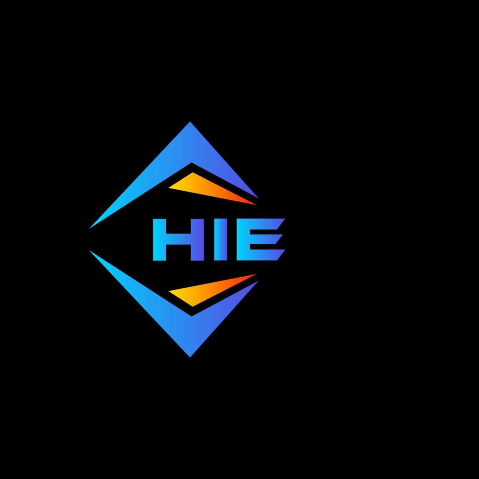 HIE abstract technology logo design on Black background. HIE creative initials letter logo concept. vector