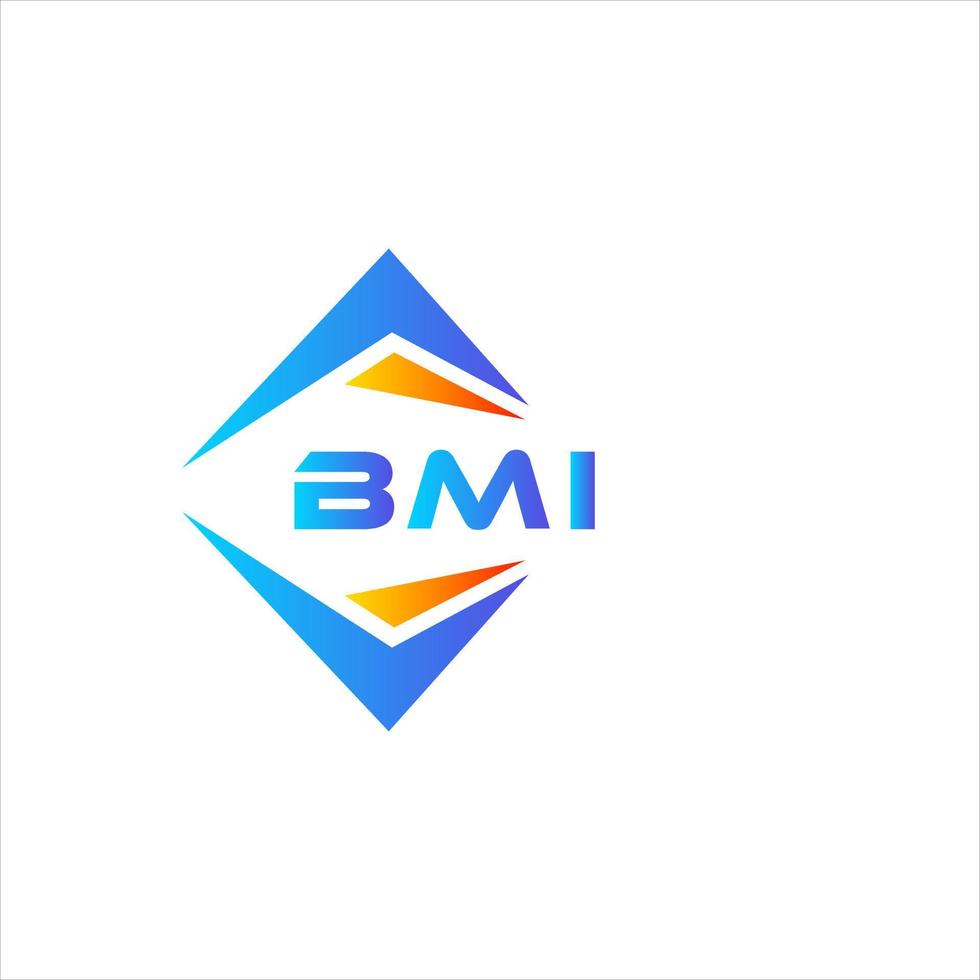 diseño de logotipo de tecnología abstracta bmi sobre fondo blanco. concepto de logotipo de letra de iniciales creativas bmi. vector