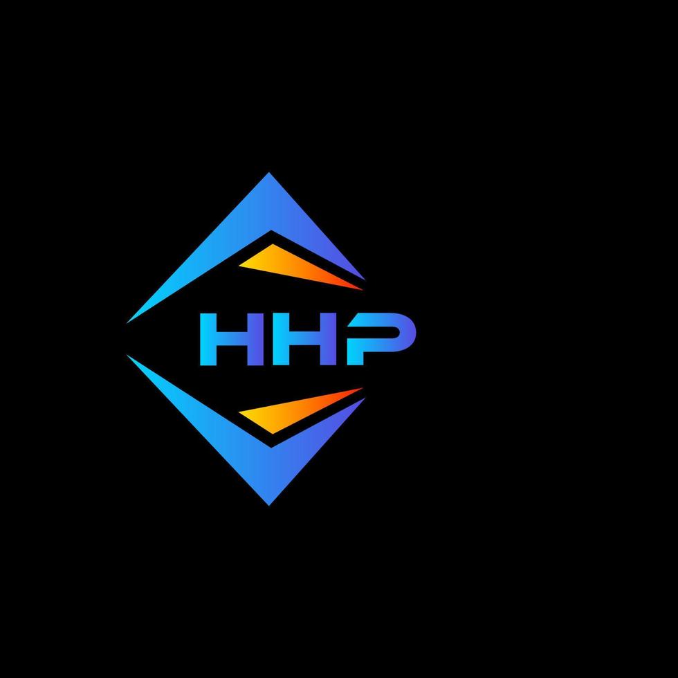 diseño de logotipo de tecnología abstracta hhp sobre fondo negro. concepto de logotipo de letra de iniciales creativas hhp. vector