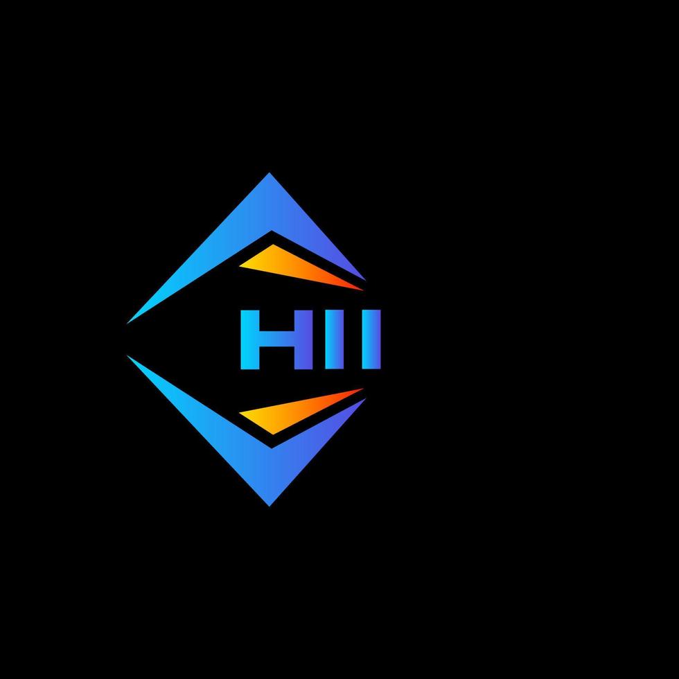 HII abstract technology logo design on Black background. HII creative initials letter logo concept. vector