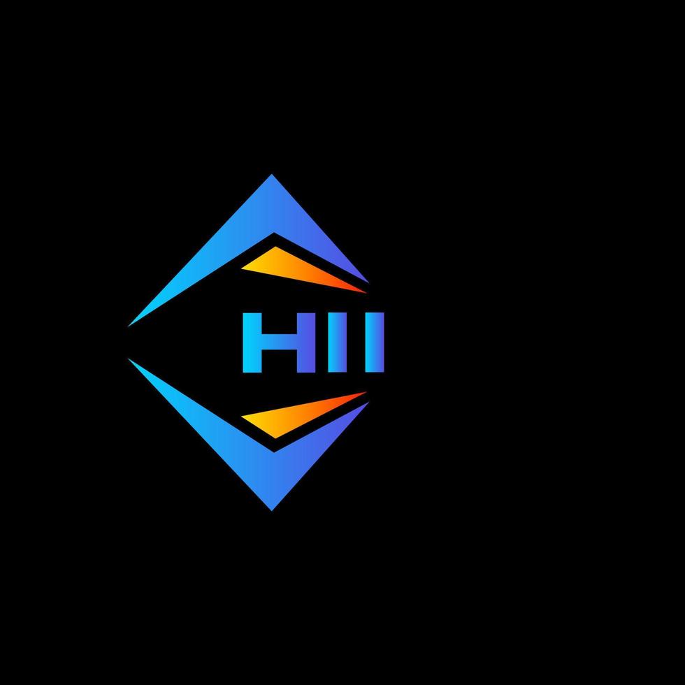 HII abstract technology logo design on Black background. HII creative initials letter logo concept. vector