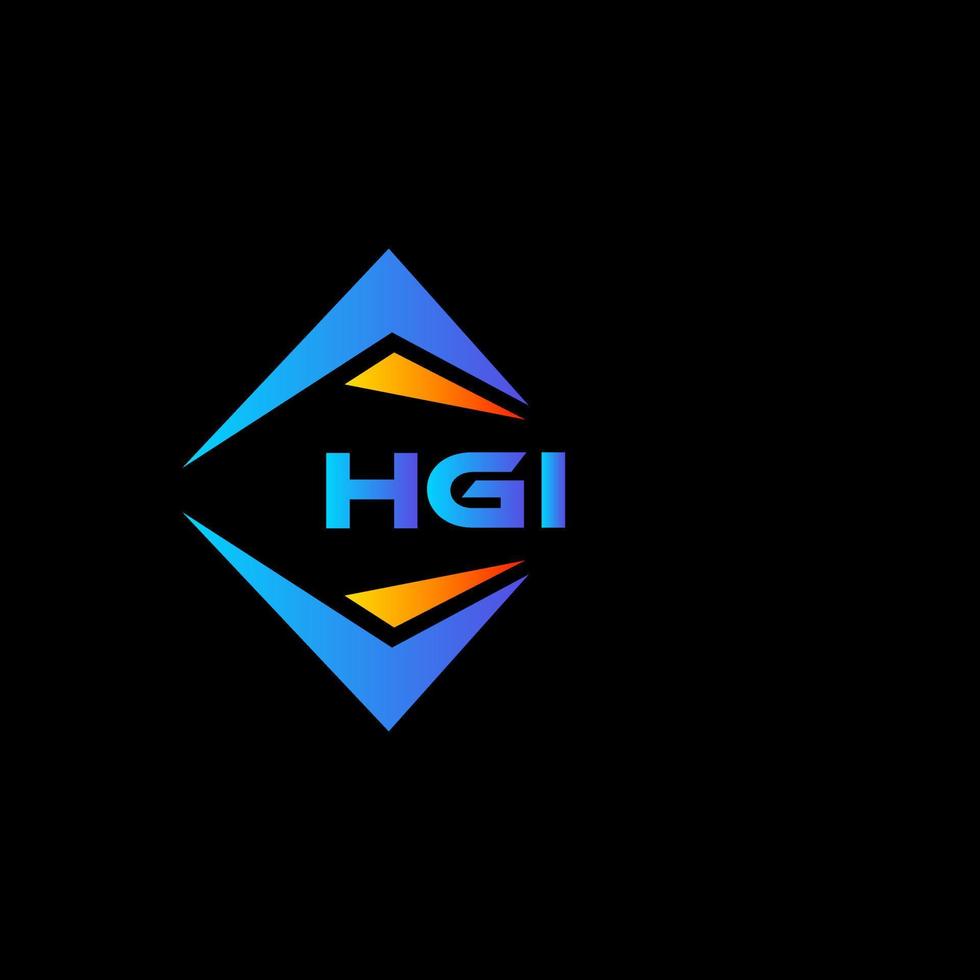 HGI abstract technology logo design on Black background. HGI creative initials letter logo concept. vector