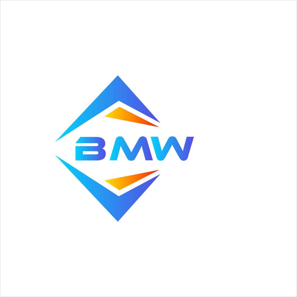 Diseño de logotipo de tecnología abstracta bmw sobre fondo blanco. concepto de logotipo de letra de iniciales creativas bmw. vector