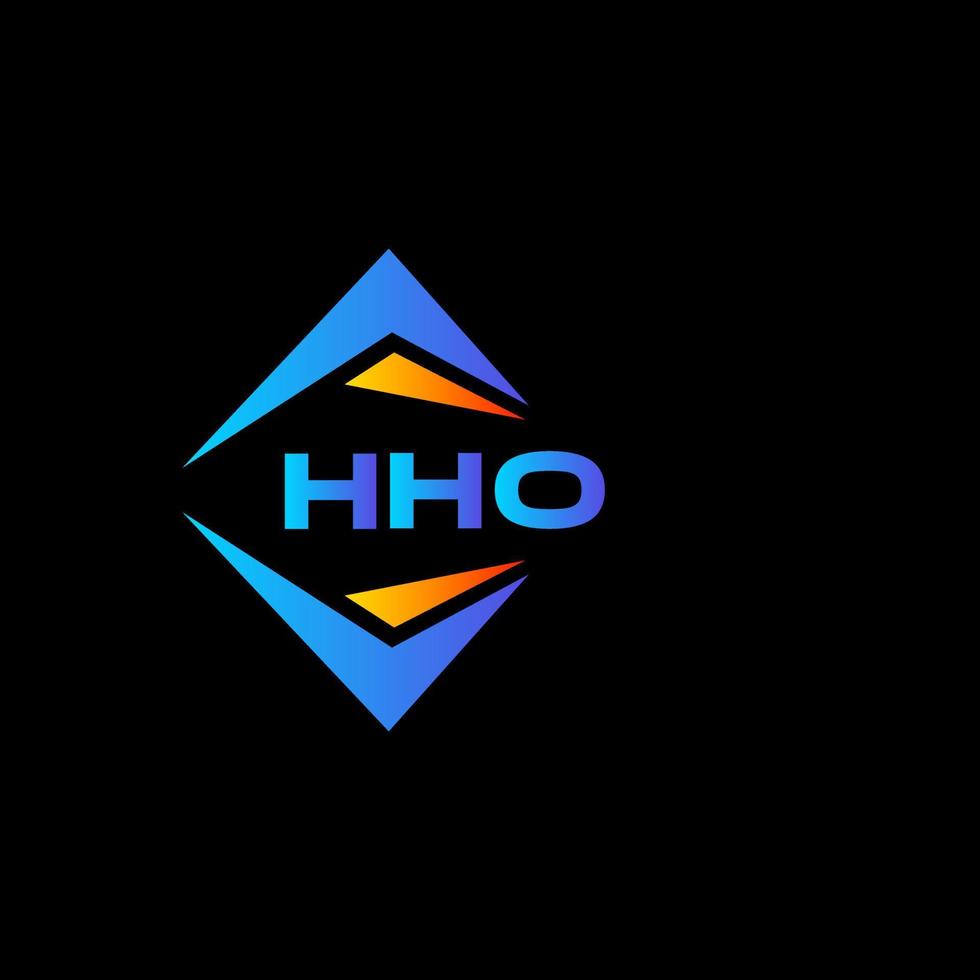 diseño de logotipo de tecnología abstracta hho sobre fondo negro. concepto de logotipo de letra de iniciales creativas hho. vector