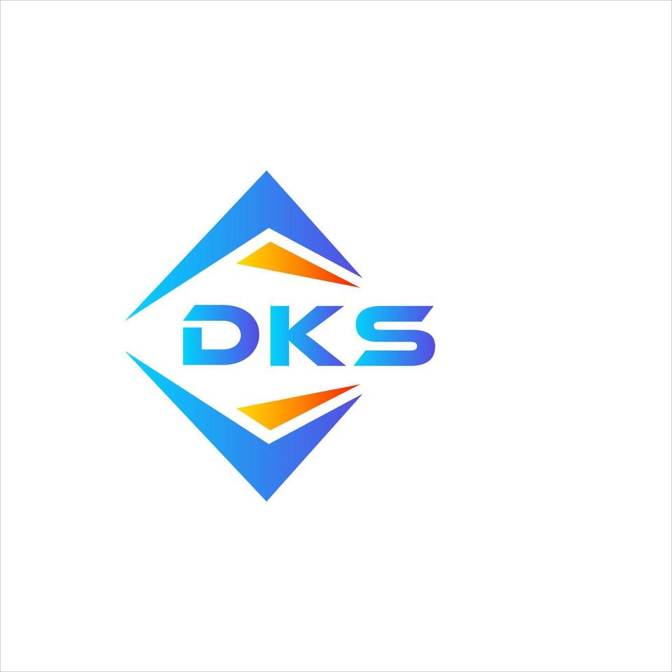 Diseño de logotipo de tecnología abstracta dks sobre fondo blanco. concepto de logotipo de letra de iniciales creativas dks. vector