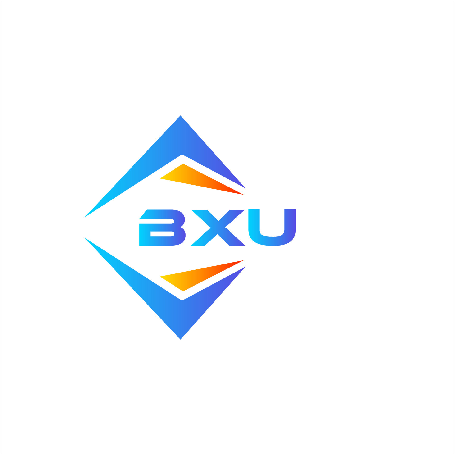 BXU abstract technology logo design on white background. BXU creative ...