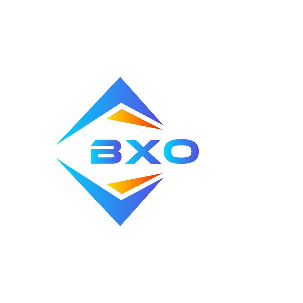 diseño de logotipo de tecnología abstracta bxo sobre fondo blanco. concepto de logotipo de letra de iniciales creativas bxo. vector